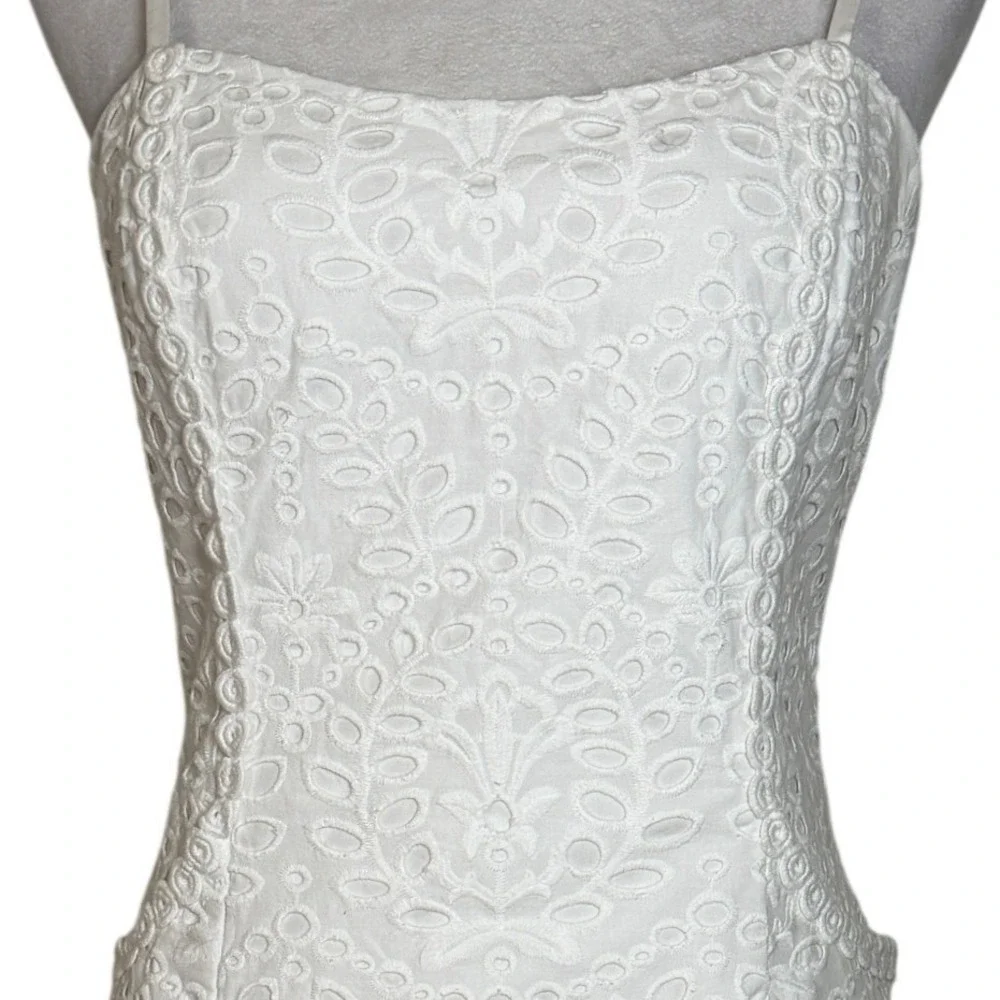 Lilly Pulitzer Shelli Stretch Eyelet Mini Sheath Dress Womens 10 Fitted Resort - Picture 3 of 12